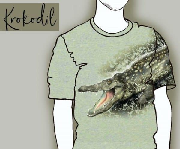 Bio Jersey Kleines Krokodil, meliert – Bild 2