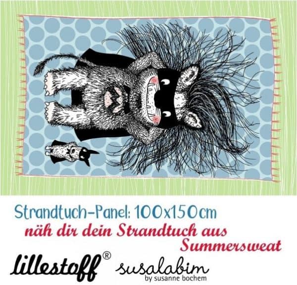 Strandtuch "Monsterheld" aus Bio Sommersweat