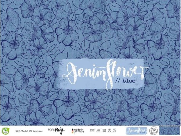 Denimflower, blue, Modalsweat VORBESTELLUNG