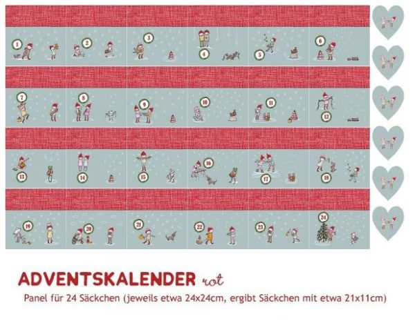 Adventskalender rot