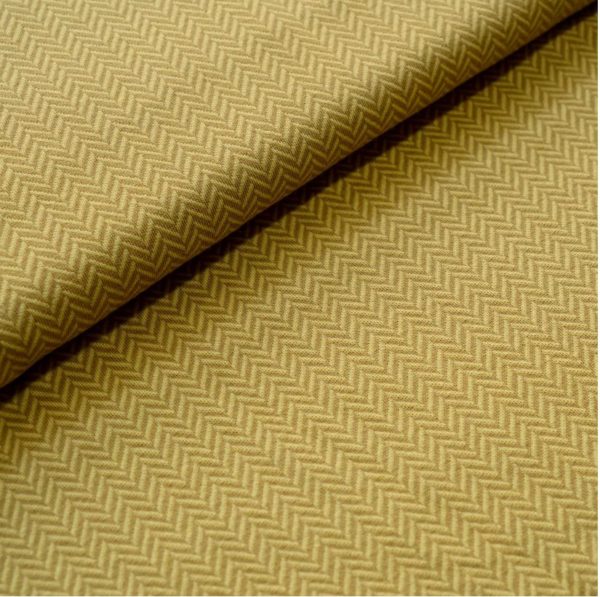Bio Jacquard Fischgrät messing