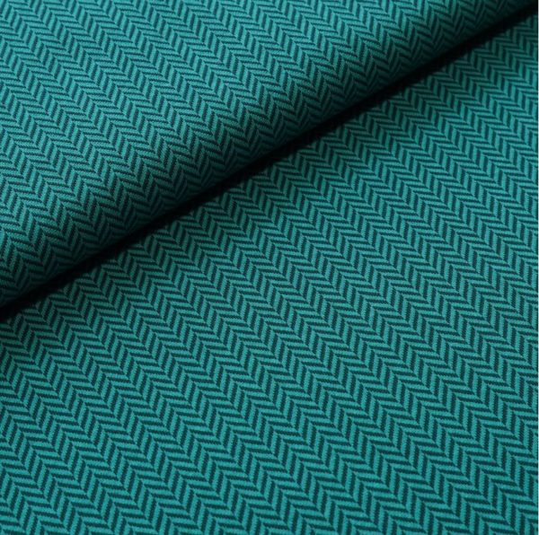 Bio Jacquard Fischgrät smaragd
