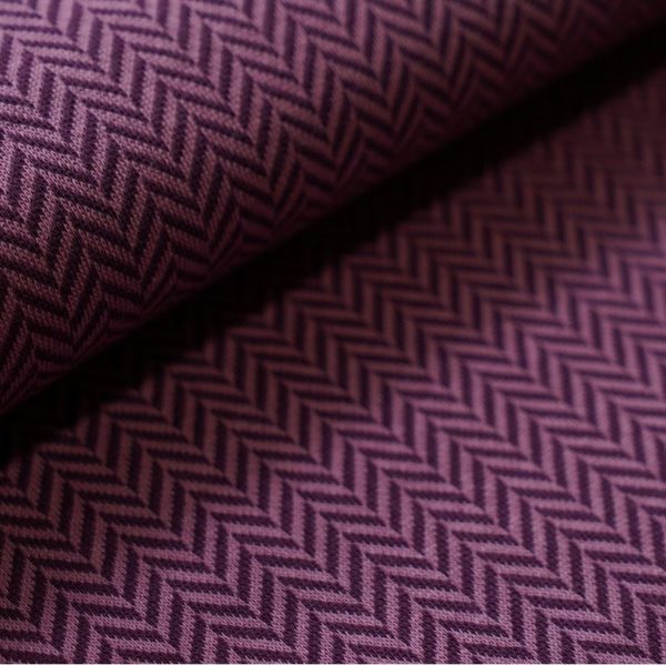 Bio Jacquard Fischgrät pflaume