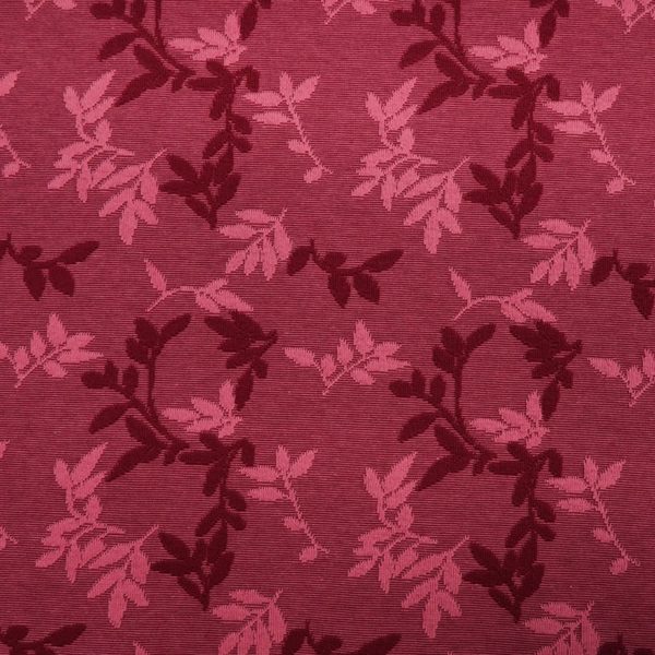 Bio Jacquard Shiny Leaves rubin