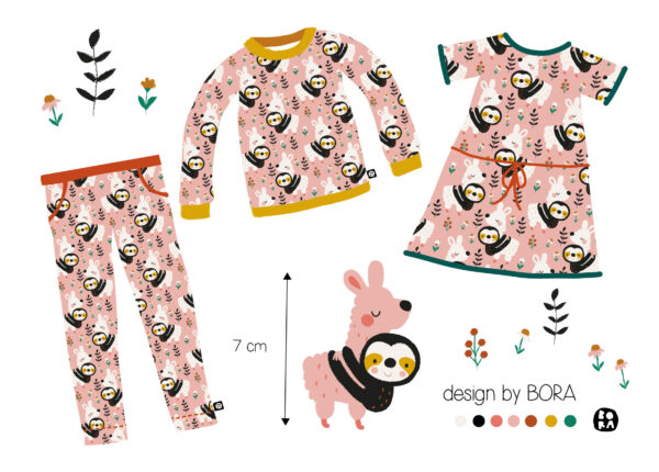 Bio Jersey Alpaca Sloth Hug – Bild 2