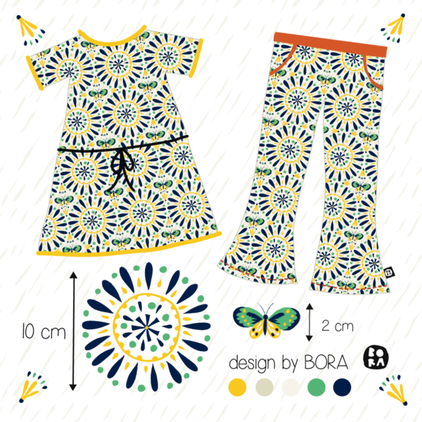 Bio Jersey Boho Papillon - Rest 180 cm für nur 32,40 EUR – Bild 2
