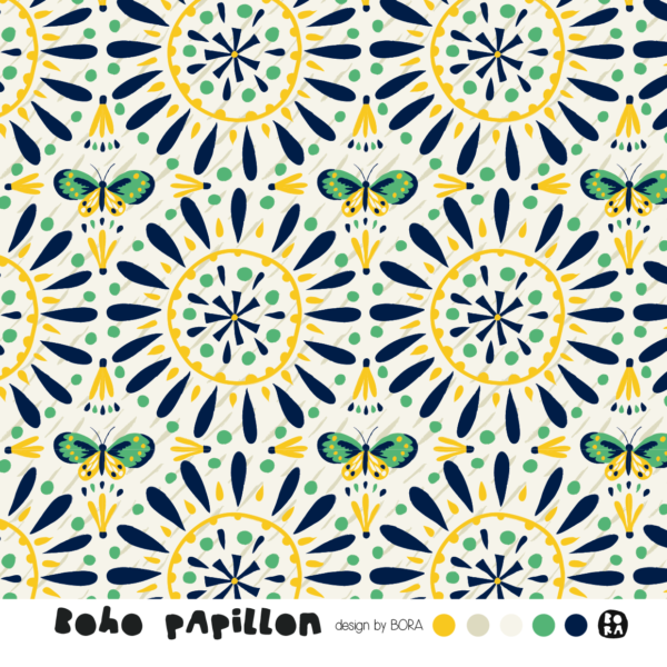 Bio Jersey Boho Papillon - Rest 180 cm für nur 32,40 EUR