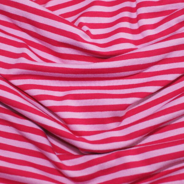 Bio Ringeljersey rosa/himbeer