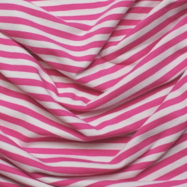 Bio Ringeljersey rosa/weiß – Bild 3