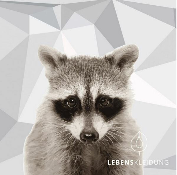 Bio Stretch Jersey Stoff Racoon Digitaldruck