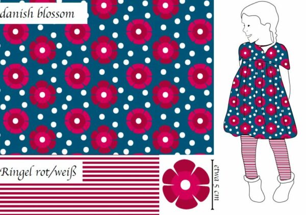 Bio Jersey Danish Blossom – Bild 3