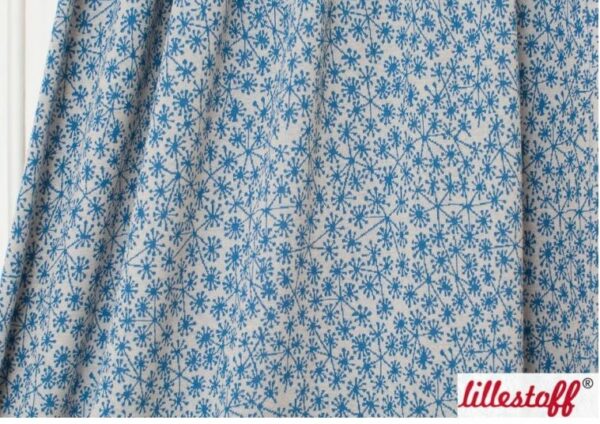 Bio Jacquard Pusteblumen grau/taubenblau