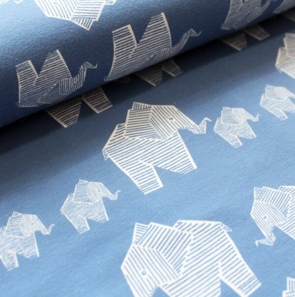 Bio Jersey Elephant stonewashed blau