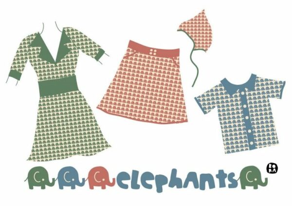 Bio Jersey Elephants, green – Bild 3