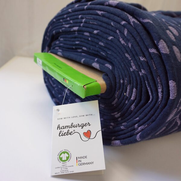 Bio Tundra Stepper Navy Violett Hamburger Liebe - Rest 44 cm für nur 10,56 EUR – Bild 2
