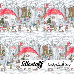 904309-1-Bio Jersey Susalabims Weihnachtswald lillestoff