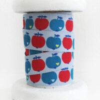 904445-1-Webband Apfel, blau-rot farbenmix