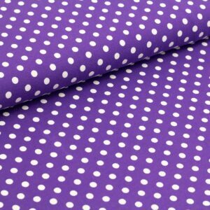 904508-1-Biojersey Punkte Lila-Weiß Stoffonkel